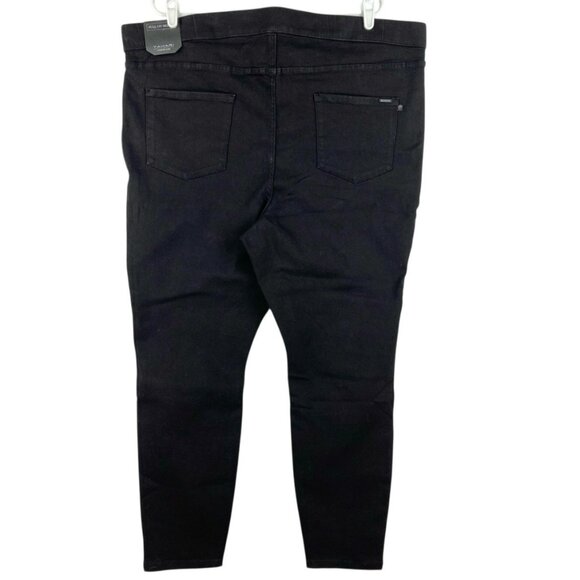 TAHARI Women's Ellie Pull-on Black Stretch Skinny Jeggings Plus Size 24W NWT - Picture 2 of 12